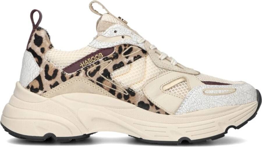 Haboob Lptokio Sneakers Leren Sneaker Dames Beige