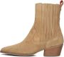 Haboob Claire Enkellaarsjes Enkelboots met rits Dames Beige - Thumbnail 4