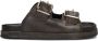 Haboob Bruin Leren Slippers Stijlvolle Details Brown Dames - Thumbnail 4