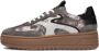 Haboob Grijze Lage Top Sneakers met Plateauzool - Thumbnail 2