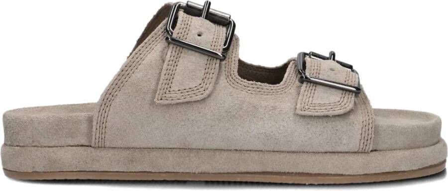 Haboob Grijze Suède Stijlvolle Slippers Gray Dames