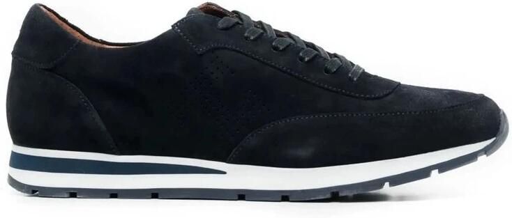 Hackett Perforated-Logo Suede Sneakers