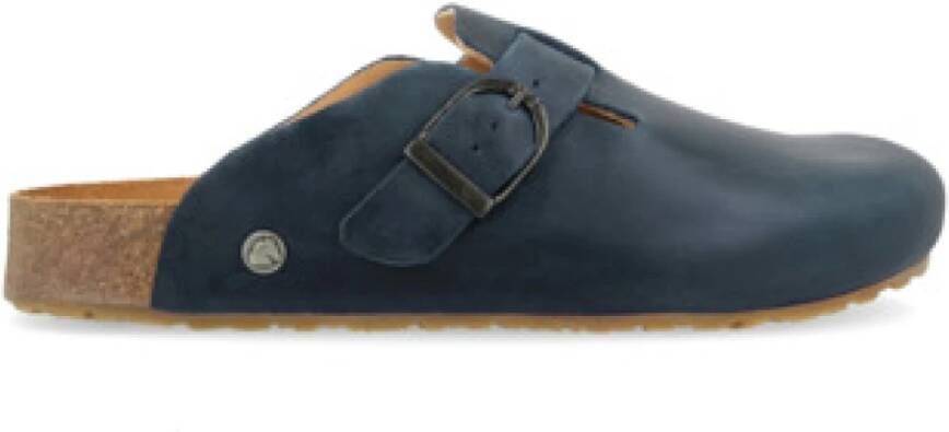 Haflinger Blauwe Heren Slide Sandalen Comfort Stijl