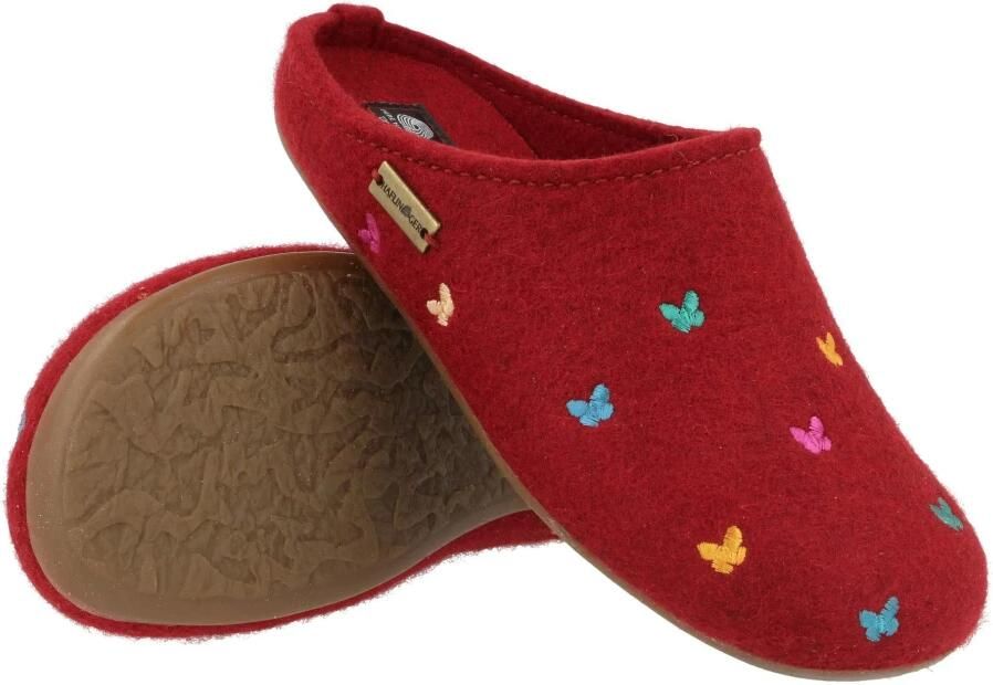 Haflinger Women's Everest Farfalline Pantoffels rood - Foto 2