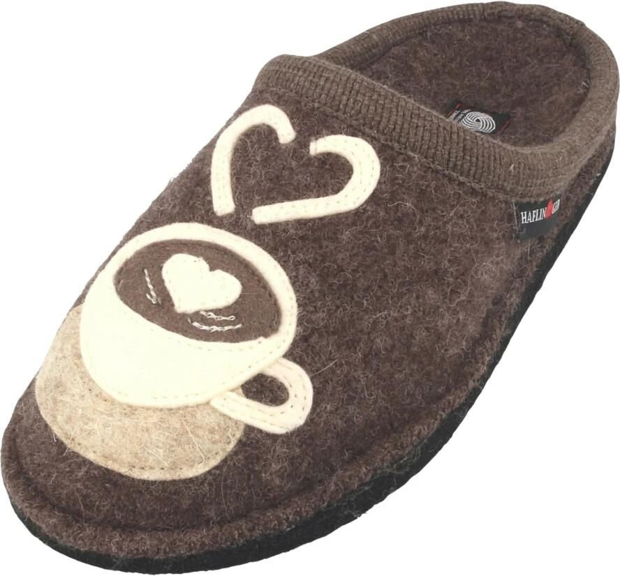 Haflinger Flair Coffee Time Pantoffels bruin