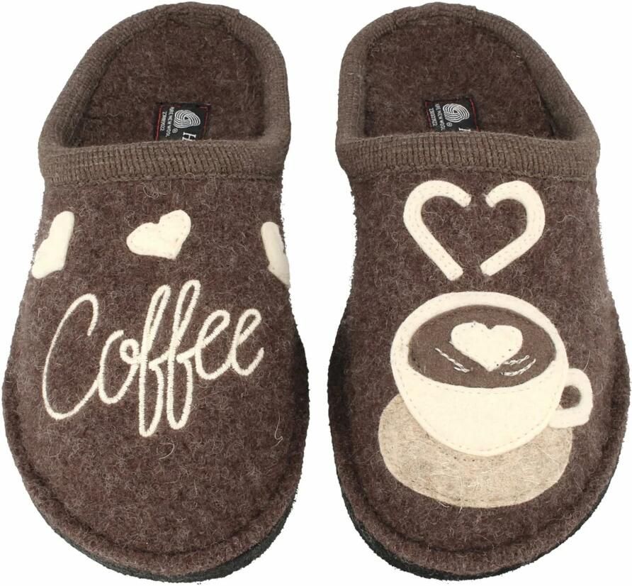 Haflinger Flair Coffee Time Pantoffels bruin - Foto 2