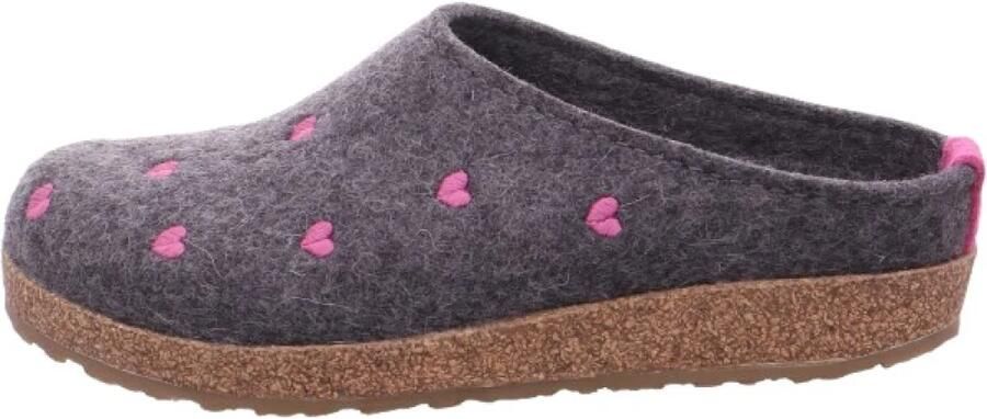 Haflinger Women's Grizzly Cuoricini Pantoffels bruin