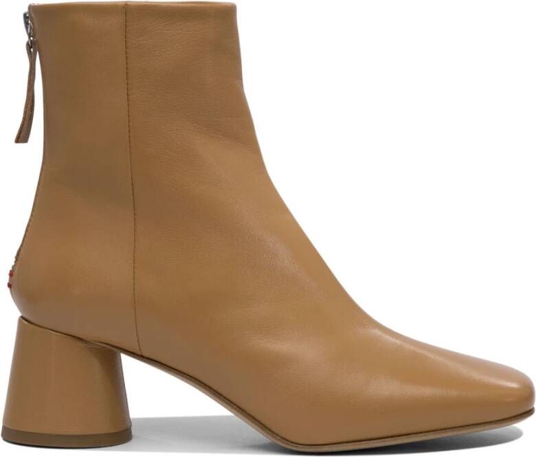 Halmanera Beige Enkellaarzen voor Vrouwen