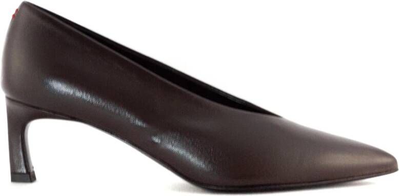 Hal era Bruin Leren Pumps met Puntneus