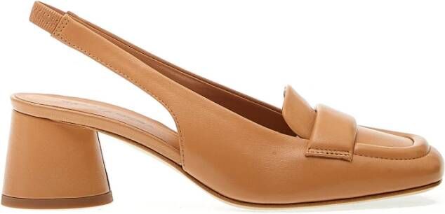 Halmanera Caramello Slingback met 50mm Hak Brown Dames