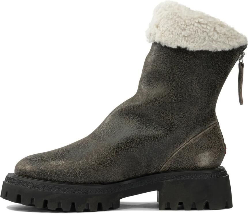 Halmanera Bruine Leren Enkellaarzen voor Vrouwen