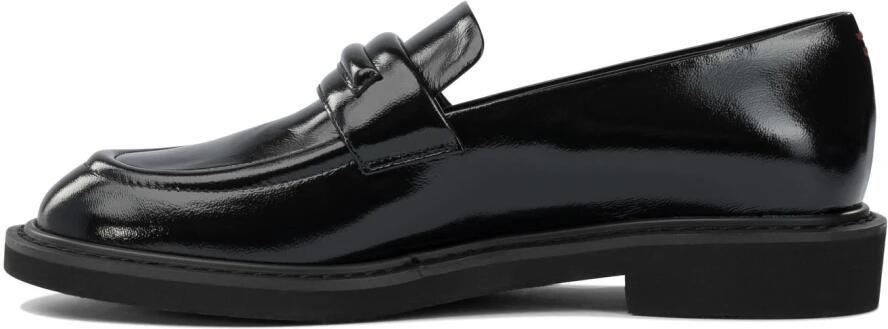 Halmanera Zwarte Leren Loafers voor Vrouwen