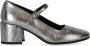 Halmanera Hoge hakken Mary Jane Metal Steel Pump in zilver - Thumbnail 1