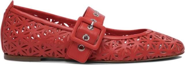 Halmanera Rode ballerina's voor dames Elegante stijl