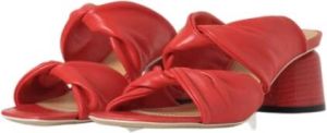 Halmanera Rode sandaal met middelhoge hak Rood Dames