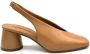 Halmanera Ronde Neus Leren Slingback Karamel Brown Dames - Thumbnail 1