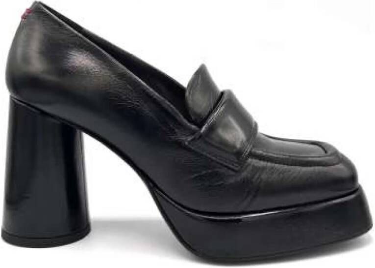 Halmanera Zwarte lakleren instapper Black Dames