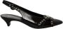 Hal era Zwarte slingback sandaal in glazuurleer - Thumbnail 1