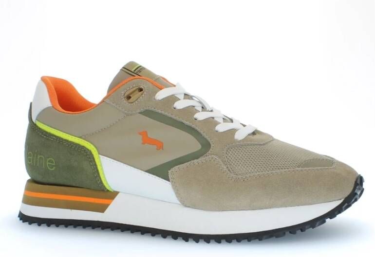 Harmont & Blaine Beige Bassotto Logo Sneakers Suède