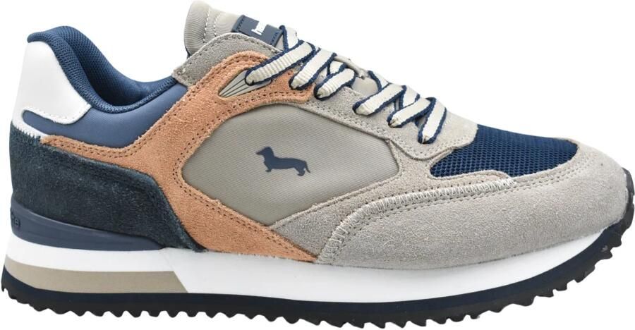 Harmont & Blaine Echt leren en stoffen sneakers