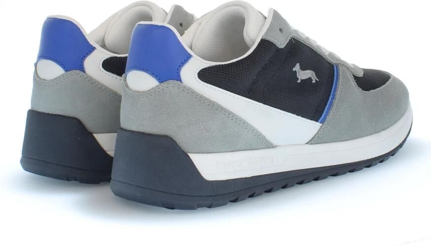 Harmont & Blaine Grijze Bassotto Logo Suède Sneakers