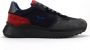 Harmont & Blaine Heren Sneakers Zwart met Blauwe en Rode Details Black Heren - Thumbnail 1