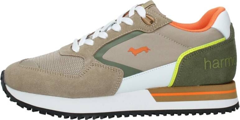 Harmont & Blaine Beige Bassotto Logo Sneakers Suède