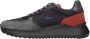 Harmont & Blaine Heren Sneakers Zwart met Blauwe en Rode Details Black Heren - Thumbnail 2