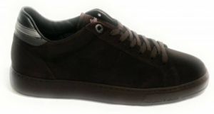 Harmont & Blaine Heren Sneaker in Bordeaux Suède Leer Zwart Heren
