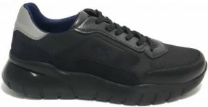 Harmont & Blaine Heren Sneaker Hardloopschoenen in Zwart Leer Mesh Zwart Heren