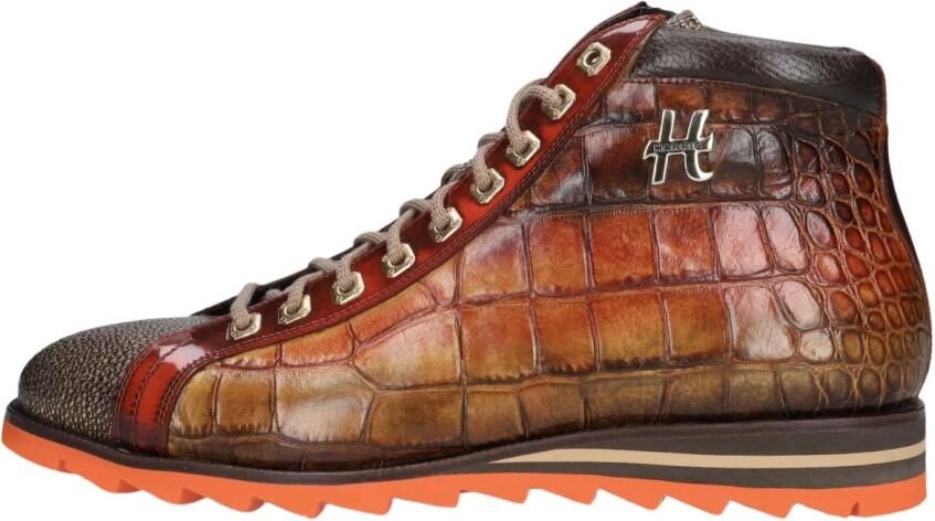 HARRIS Hoge Sneakers Heren 0721 Maat: 42 5 Materiaal: Leer Kleur: Bruin