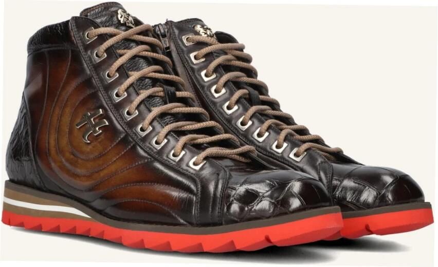 HARRIS Hoge Sneakers Heren 3023 Maat: 42 5 Materiaal: Leer Kleur: Bruin