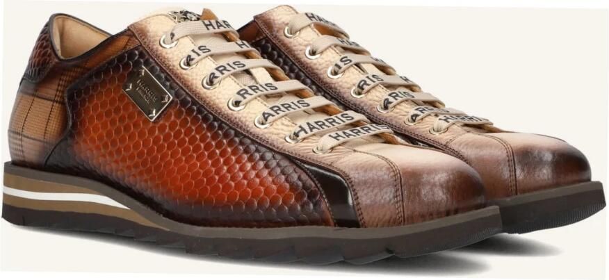 HARRIS Lage Sneakers Heren 0818 Maat: 44 Materiaal: Leer Kleur: Beige
