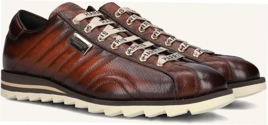 HARRIS Lage Sneakers Heren 0894 Maat: 42 5 Materiaal: Leer Kleur: Bruin - Foto 3
