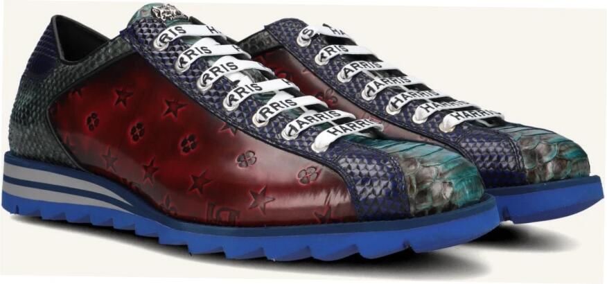 HARRIS Lage Sneakers Heren 2817 Maat: 41 Materiaal: Leer Kleur: Rood