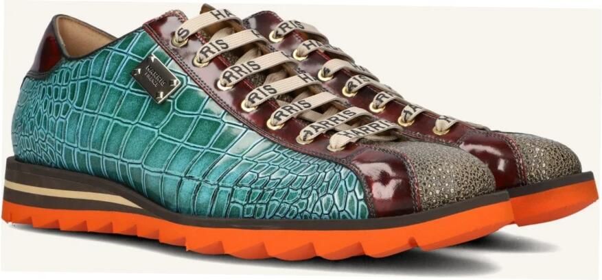 HARRIS Lage Sneakers Heren 2892 Maat: 41 Materiaal: Leer Kleur: Blauw - Foto 3