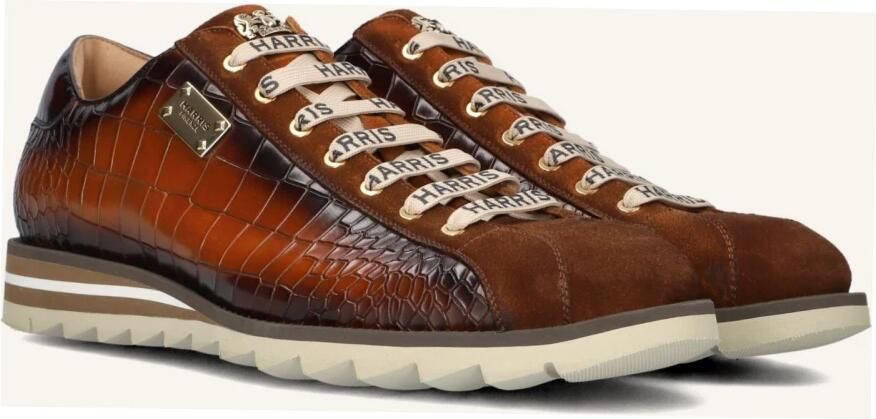 HARRIS Lage Sneakers Heren 2892 Maat: 43 5 Materiaal: Leer Kleur: Bruin