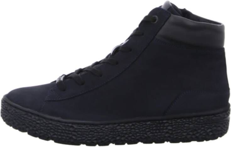 Hartjes Blauwe Nubuck Leren Enkellaarzen Vrouwen