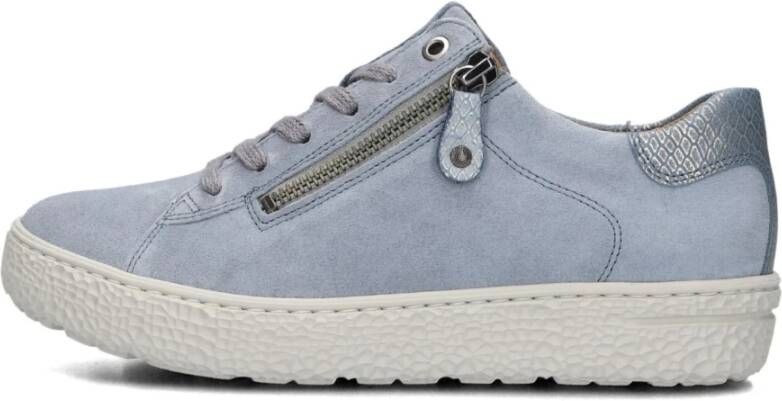 Hartjes Blauwe Suède Dames Lage Sneakers Blue Dames
