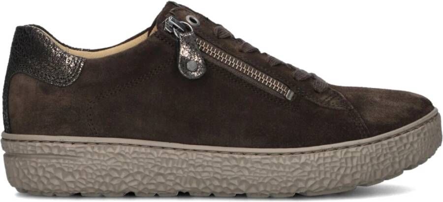 Hartjes Bruin Suède Dames Sneakers