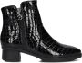 Hartjes Croco 2-rits G Booty Enkellaarsjes Enkelboots met rits Dames Zwart - Thumbnail 2