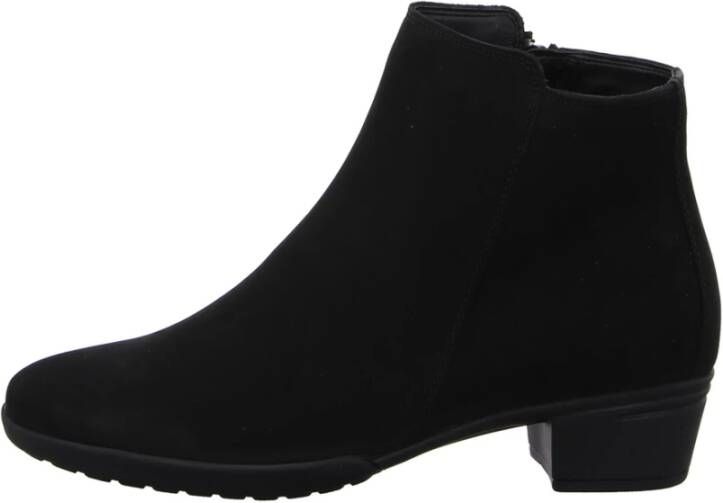 Hartjes Dames Leren Enkellaarzen Black Dames
