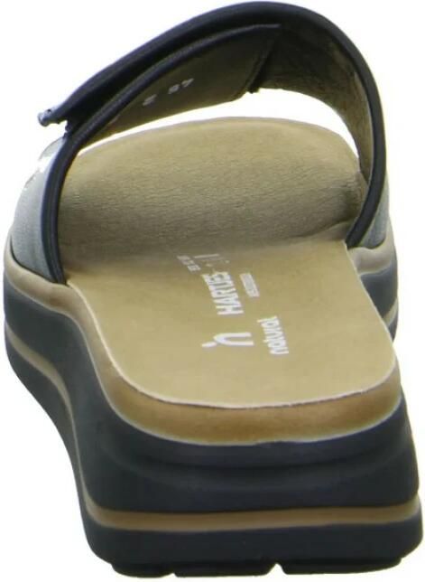 Hartjes 122.2002 10 01.00 Zwart leren dames slippers wijdte H - Foto 2