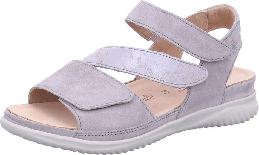 Hartjes BREEZE SANDALE 132.1135 34 44.44 Lichtgrijze dames sandalen met klittenband sluiting en een uitneembaar voetbed - Foto 2