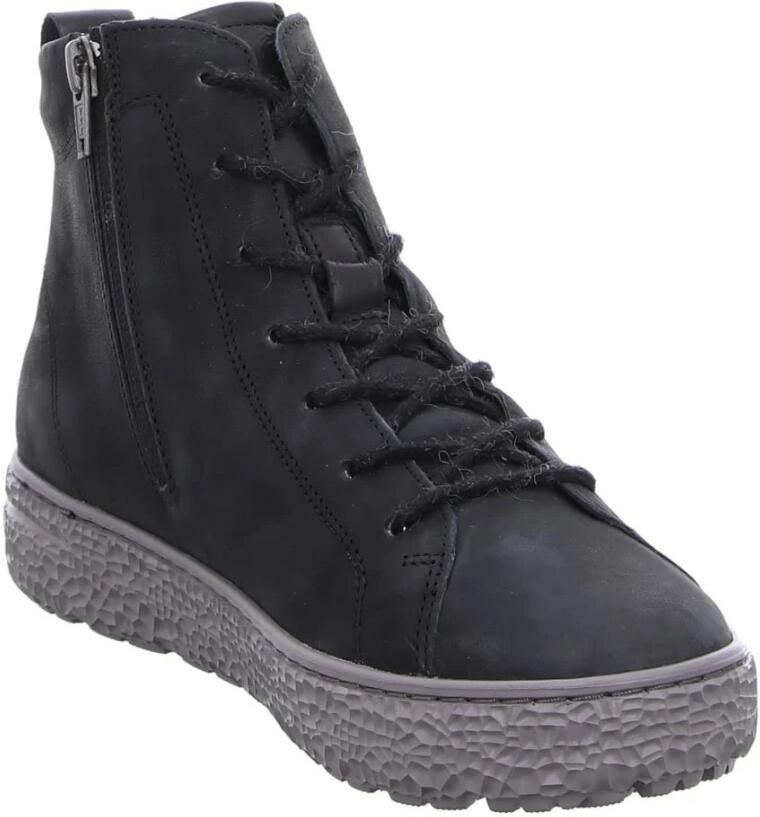 Hartjes 172.1422 21 01.01 Zwarte dames veterboots met rits - Foto 4