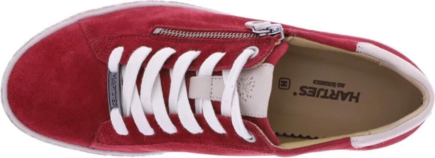 HARTJES Lage Sneakers Dames 162.1401 Phil Maat: 37 5 Materiaal: Suède Kleur: Rood - Foto 3