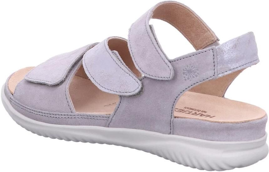 Hartjes BREEZE SANDALE 132.1135 34 44.44 Lichtgrijze dames sandalen met klittenband sluiting en een uitneembaar voetbed - Foto 5