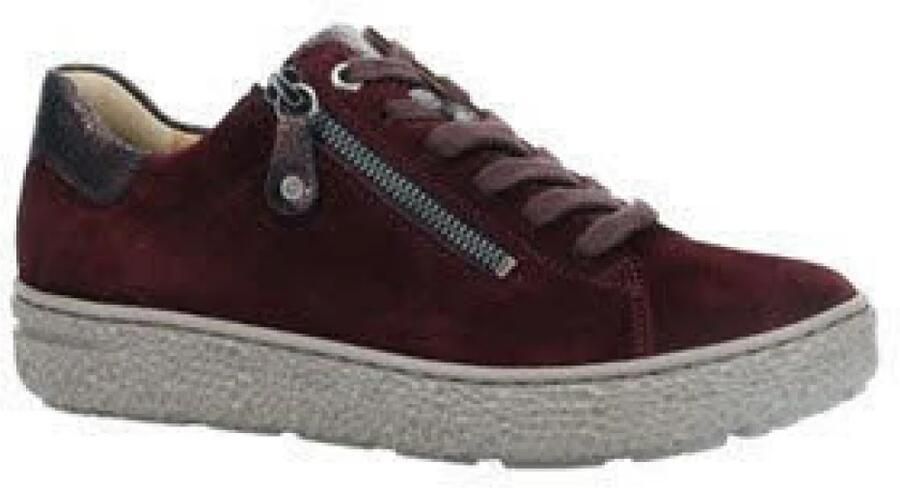 Hartjes 162.1401 34 10.10 Bordeaux kleurige dames sneakers met rits - Foto 6