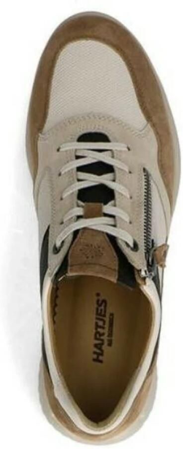 Hartjes wit camel sneaker met rits en uitneembaar-voetbed - Foto 3