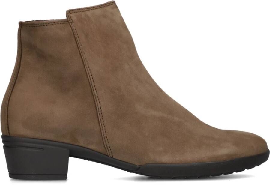 Hartjes Vrouwen Nubuck Enkellaarsjes Laarzen Damesschoenen 19772 Cognac